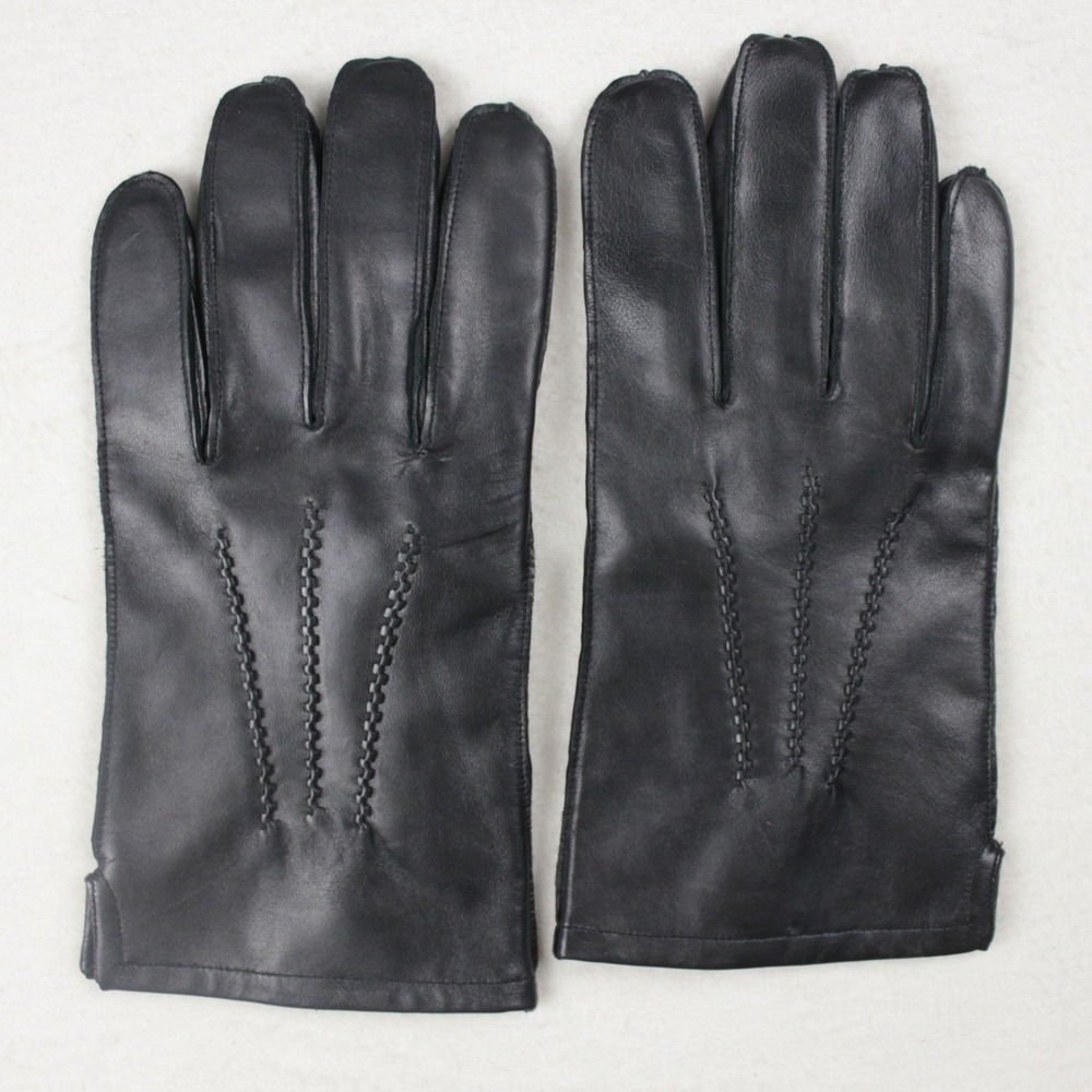 Van Heusen Leather Gloves‎ Mens M Black 3M Thinsulate Insulated Winter Dress